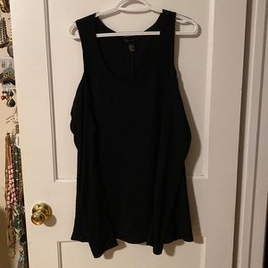 Black Cold Shoulder Top